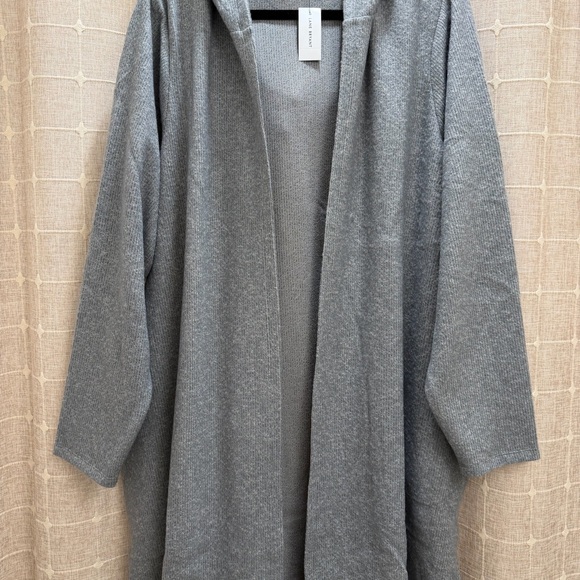 Lane Bryant Heather Gray Knit Hooded Cardigan - Picture 4 of 4